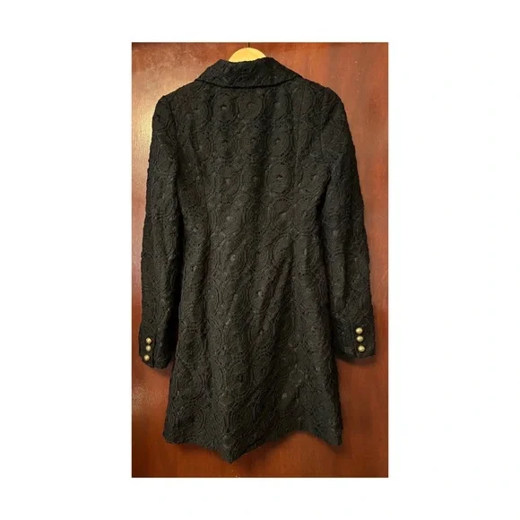 Women’s Tracy Reese Black Lace Pea Coat - Picture 5 of 5